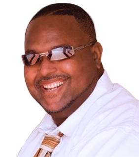 Bishop Anderson in a white shirt and shades